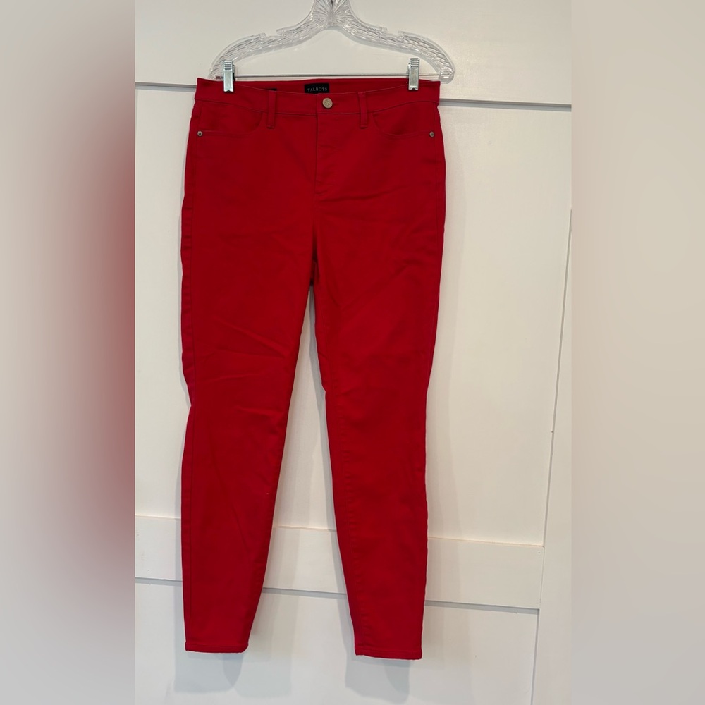 Talbots Bold Red Jeggings size 10